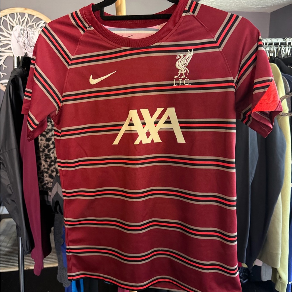 Nike Kids Burgundy and Black Liverpool FC Jersey